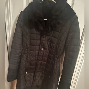 Calvin Klein Black Puffer Jacket with Quilted Design